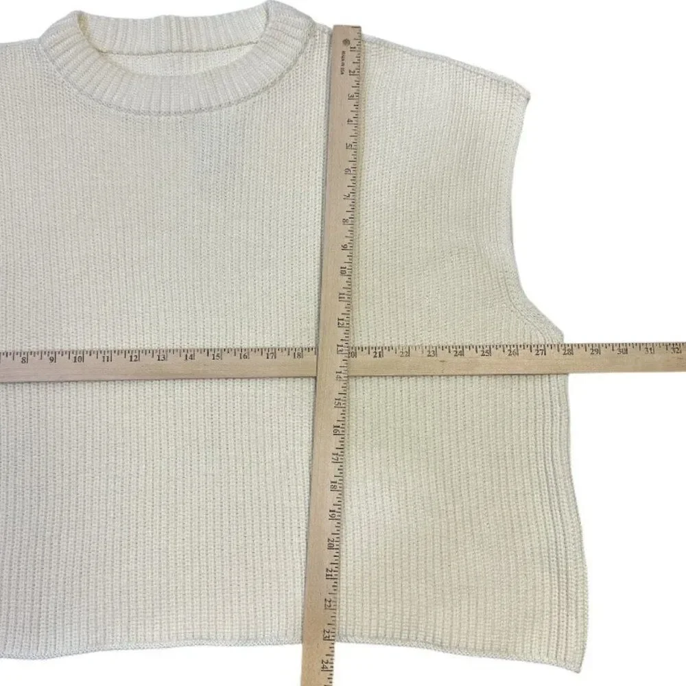 Frank & Eileen Montecito Cotton Knit Sweater Vest Cream Sz XL NWOT
